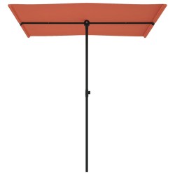 vidaXL Ombrellone da Esterni Palo in Alluminio 180x110cm Terracotta 