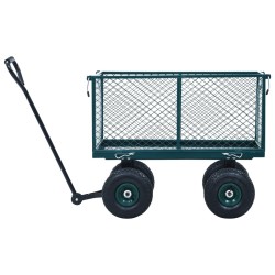 vidaXL Carrello a Mano da Giardino Verde 350 kg