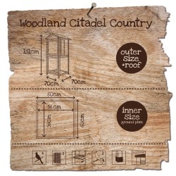 Duvoplus Voliera Citadel Country 70x70x151 cm in Legno