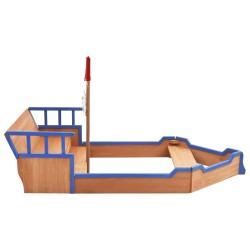 vidaXL Sabbiera Nave dei Pirati in Legno di Abete 190x94,5x101 cm