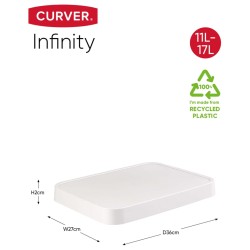 Curver Set Contenitori con Coperchio Infinity 4 pz 11L+17L Bianco