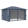 vidaXL Gazebo con Tenda 400 x 300 cm Antracite Alluminio