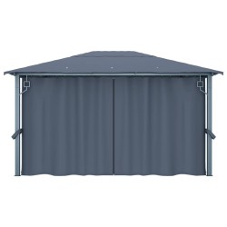 vidaXL Gazebo con Tenda 400 x 300 cm Antracite Alluminio