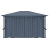 vidaXL Gazebo con Tenda 400 x 300 cm Antracite Alluminio