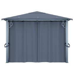 vidaXL Gazebo con Tenda 400 x 300 cm Antracite Alluminio