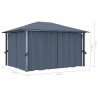 vidaXL Gazebo con Tenda 400 x 300 cm Antracite Alluminio