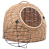 vidaXL Trasportino per Gatti 60x45x45 cm in Salice Naturale