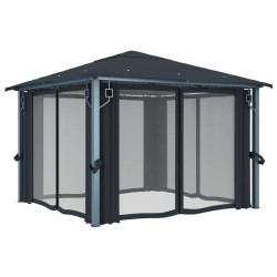 vidaXL Gazebo con Tenda 300 x 300 cm Antracite Alluminio