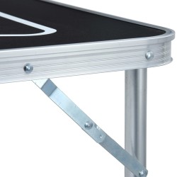 vidaXL Tavolo da Beer Pong Pieghevole 240 cm Nero