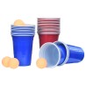 vidaXL Set per Beer Pong da Tavolo 0,5 L Plastica