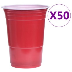 vidaXL Set per Beer Pong da Tavolo 0,5 L Plastica