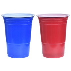 vidaXL Set per Beer Pong da Tavolo 0,5 L Plastica