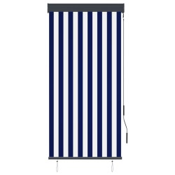 vidaXL Tenda a Rullo per Esterni 80x250 cm Blu e Bianca