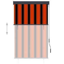 vidaXL Tenda a Rullo per Esterni 100x250 cm Arancione e Marrone