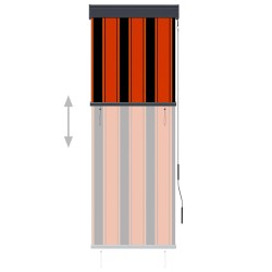 vidaXL Tenda a Rullo per Esterni 60x250 cm Arancione e Marrone