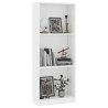 vidaXL Libreria a 3 Ripiani Bianca 40x24x108 cm in Legno ingegnerizzato