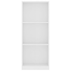 vidaXL Libreria a 3 Ripiani Bianca 40x24x108 cm in Legno ingegnerizzato