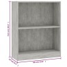 vidaXL Libreria Grigio Cemento 60x24x74,5 cm in Legno ingegnerizzato