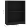 vidaXL Libreria Nera 60x24x74,5 cm in Legno ingegnerizzato