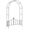 vidaXL Arco da Giardino con Porta Nero 138x40x238 cm in Ferro 