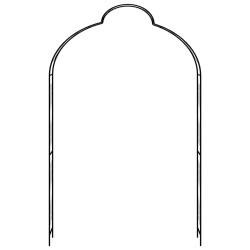 vidaXL Arco da Giardino Nero 150x34x240 cm in Ferro 