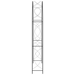 vidaXL Arco da Giardino Nero 150x34x240 cm in Ferro 