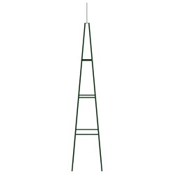 vidaXL Supporti per Piante 2 pz Verde Scuro 35x35x195 cm in Ferro 