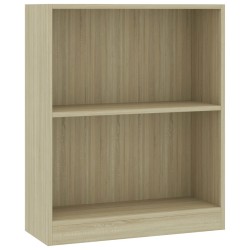 vidaXL Libreria Rovere Sonoma 60x24x74,5 cm in Legno ingegnerizzato