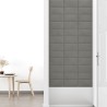 vidaXL Pannelli Murali 12 pz Grigio Chiaro 30x15 cm Velluto 0,54 m²