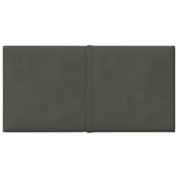 Pannelli Murali 12 pz Grigio Scuro 30x15 cm Velluto 0,54 m²