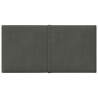 Pannelli Murali 12 pz Grigio Scuro 30x15 cm Velluto 0,54 m²