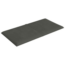 Pannelli Murali 12 pz Grigio Scuro 30x15 cm Velluto 0,54 m²