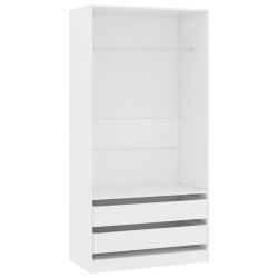 vidaXL Armadio Bianco 100x50x200 cm in Legno ingegnerizzato