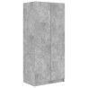 vidaXL Armadio Grigio Cemento 80x52x180 cm in Truciolato