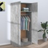 vidaXL Armadio Grigio Cemento 80x52x180 cm in Truciolato