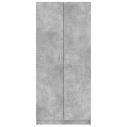 vidaXL Armadio Grigio Cemento 80x52x180 cm in Truciolato