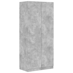 vidaXL Armadio Grigio Cemento 90x52x200 cm in Truciolato