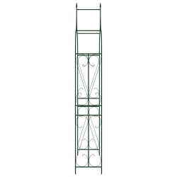 vidaXL Arco da Giardino Verde Scuro 120x38x258 cm in Ferro 