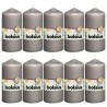 Bolsius Candele Moccoli 10 pz 120x58 mm Grigio Caldo