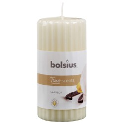 Bolsius Candele Profumate Rigate 6 pz 120x58 mm Vaniglia