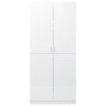 vidaXL Armadio Bianco Lucio 90x52x200 cm in Truciolato