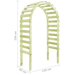 vidaXL Pergolato da Giardino 130x60x230cm Legno di Pino Impregnato