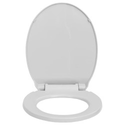 vidaXL Tavoletta WC a Chiusura Morbida Grigio Chiaro Ovale