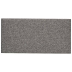 vidaXL Pannelli Murali 12 pz Grigio Chiaro 30x15 cm Tessuto 0,54 m²