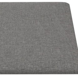 vidaXL Pannelli Murali 12 pz Grigio Chiaro 30x15 cm Tessuto 0,54 m²