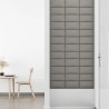 vidaXL Pannelli Murali 12 pz Grigio Chiaro 30x15 cm Tessuto 0,54 m²