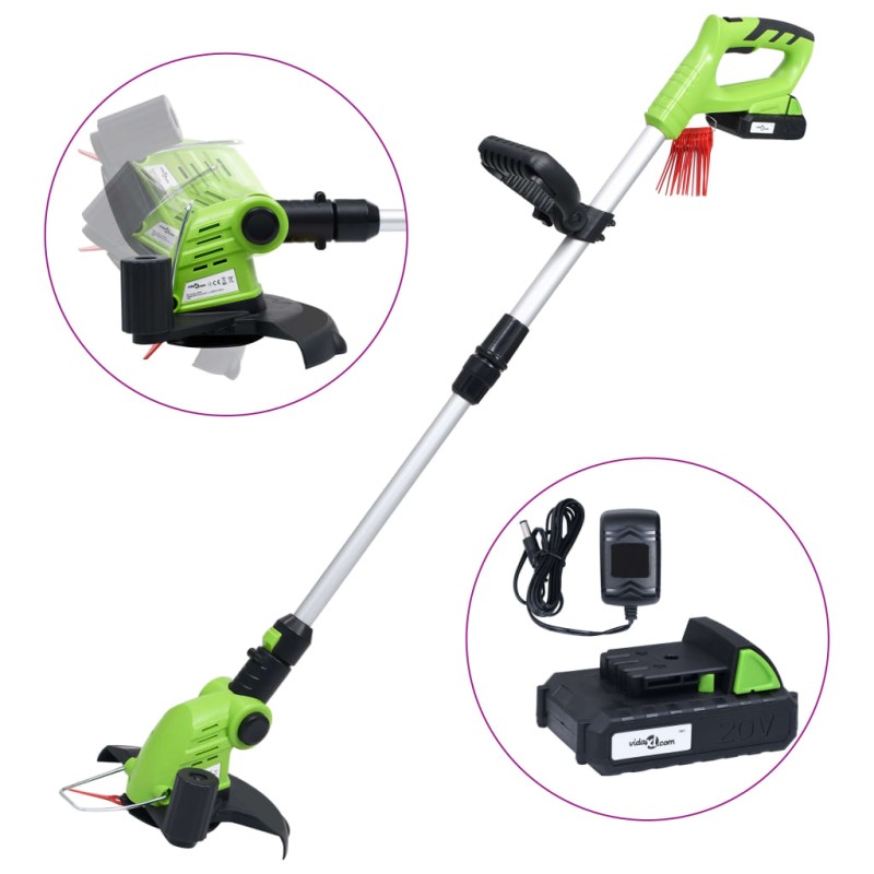 vidaXL Tagliaerba Cordless con Batteria 20V 1500 mAh Li-ion