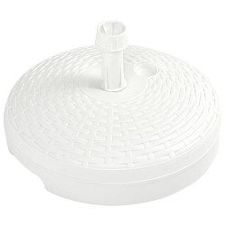 vidaXL Base Ombrellone per Sabbia/Acqua 20L Bianca Rattan in Plastica