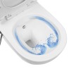 vidaXL Toilette senza Bordo Sospesa con Funzione Bidet Ceramica Bianca