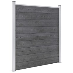 vidaXL Pannello di Recinzione in WPC 180x186 cm Grigio